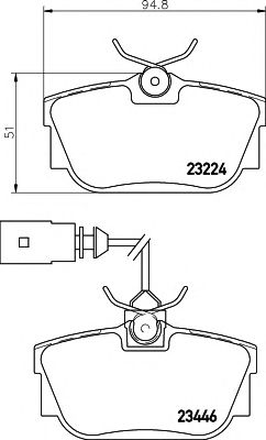 HELLA 8db355018591 -  Комплект тормозных колодок, дисковый тормоз