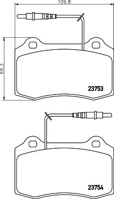 HELLA 8db355018631 -  Комплект тормозных колодок, дисковый тормоз