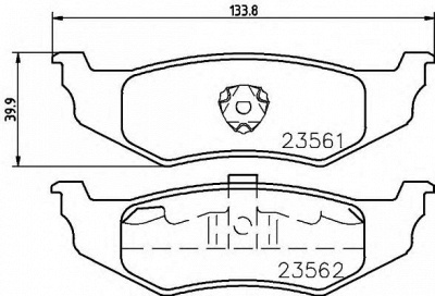 HELLA 8db355018661 -  Комплект тормозных колодок, дисковый тормоз