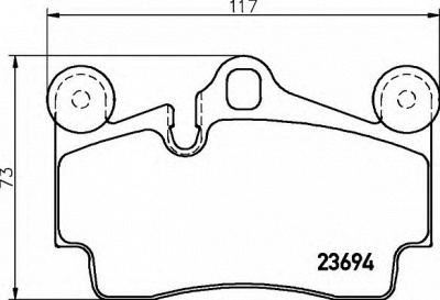 HELLA 8db355018711 -  Комплект тормозных колодок, дисковый тормоз