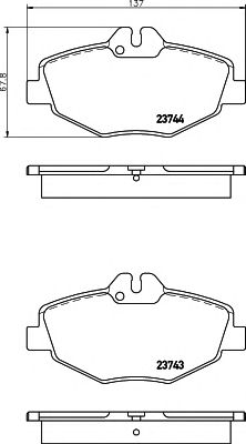 HELLA 8db355018731 -  Комплект тормозных колодок, дисковый тормоз