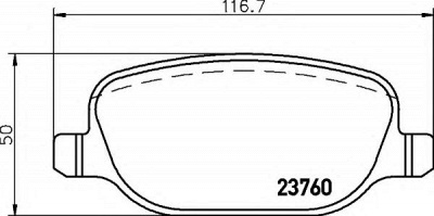 HELLA 8db355018771 -  Комплект тормозных колодок, дисковый тормоз