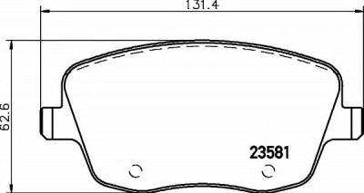 HELLA 8db355018801 -  Комплект тормозных колодок, дисковый тормоз