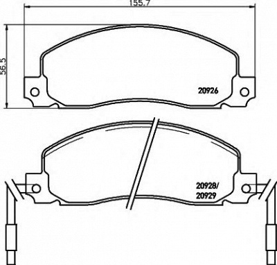 HELLA 8db355018981 -  Комплект тормозных колодок, дисковый тормоз