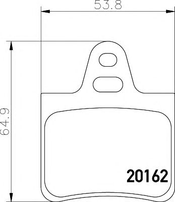HELLA 8db355019011 -  Комплект тормозных колодок, дисковый тормоз