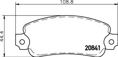 HELLA 8db355019021 -  Комплект тормозных колодок, дисковый тормоз