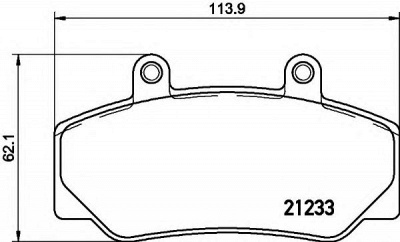 HELLA 8db355019031 -  Комплект тормозных колодок, дисковый тормоз