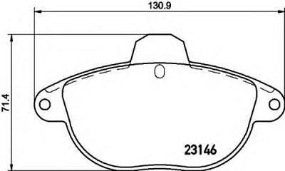 HELLA 8db355019281 -  Комплект тормозных колодок, дисковый тормоз