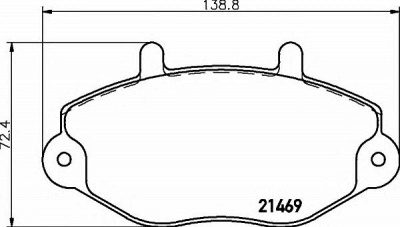 HELLA 8db355019381 -  Комплект тормозных колодок, дисковый тормоз