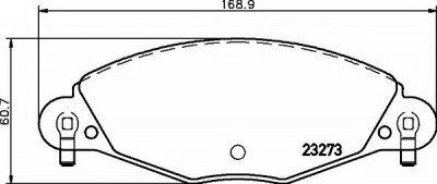 HELLA 8db355019421 -  Комплект тормозных колодок, дисковый тормоз