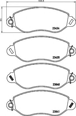 HELLA 8db355019451 -  Комплект тормозных колодок, дисковый тормоз
