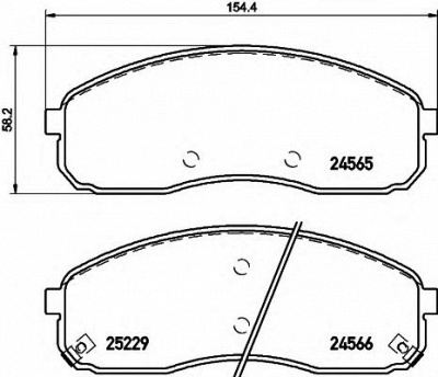 HELLA 8db355019581 -  Комплект тормозных колодок, дисковый тормоз