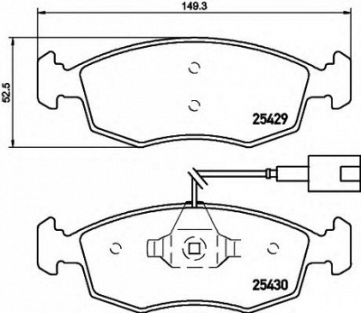HELLA 8db355019651 -  Комплект тормозных колодок, дисковый тормоз
