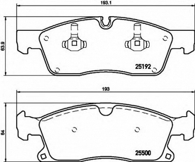 HELLA 8db355019701 -  Комплект тормозных колодок, дисковый тормоз