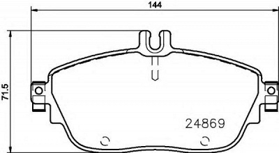 HELLA 8db355019721 -  Комплект тормозных колодок, дисковый тормоз