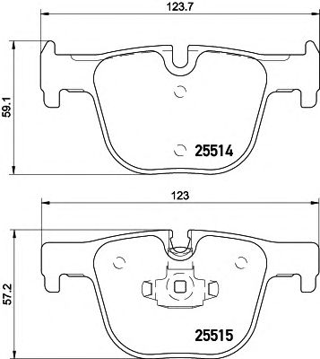 HELLA 8db355019781 -  Комплект тормозных колодок, дисковый тормоз