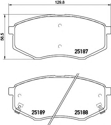HELLA 8db355019791 -  Комплект тормозных колодок, дисковый тормоз