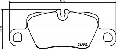 HELLA 8db355019871 -  Комплект тормозных колодок, дисковый тормоз