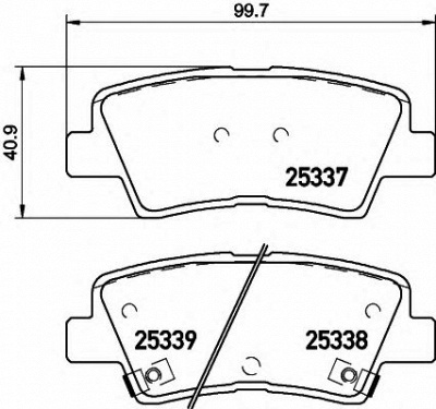 HELLA 8db355019981 -  Комплект тормозных колодок, дисковый тормоз