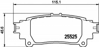 HELLA 8db355020001 -  Комплект тормозных колодок, дисковый тормоз