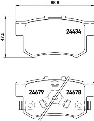 HELLA 8db355020021 -  Комплект тормозных колодок, дисковый тормоз