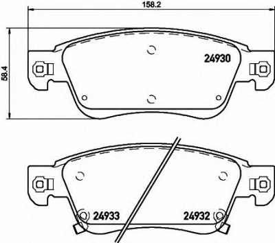 HELLA 8db355020061 -  Комплект тормозных колодок, дисковый тормоз