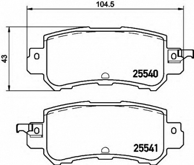 HELLA 8db355020151 -  Комплект тормозных колодок, дисковый тормоз