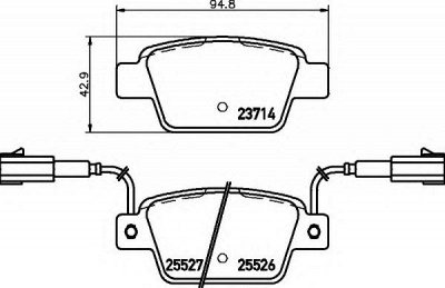 HELLA 8db355020181 -  Комплект тормозных колодок, дисковый тормоз