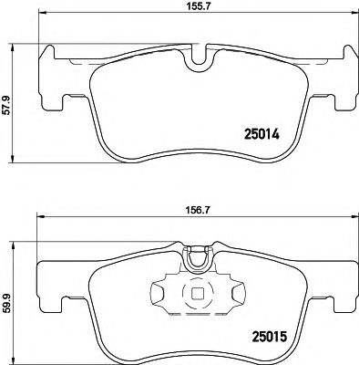 HELLA 8db355020201 -  Комплект тормозных колодок, дисковый тормоз