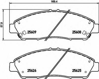 HELLA 8db355020211 -  Комплект тормозных колодок, дисковый тормоз