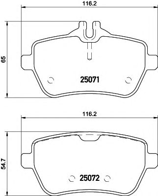 HELLA 8db355020471 -  Комплект тормозных колодок, дисковый тормоз