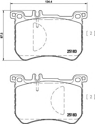 HELLA 8db355020491 -  Комплект тормозных колодок, дисковый тормоз