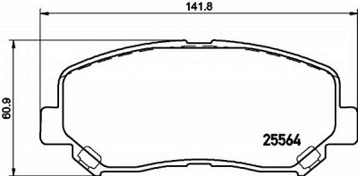 HELLA 8db355020511 -  Комплект тормозных колодок, дисковый тормоз
