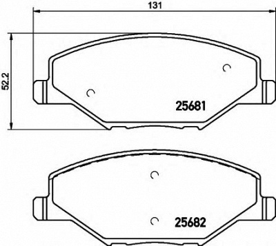 HELLA 8db355020521 -  Комплект тормозных колодок, дисковый тормоз