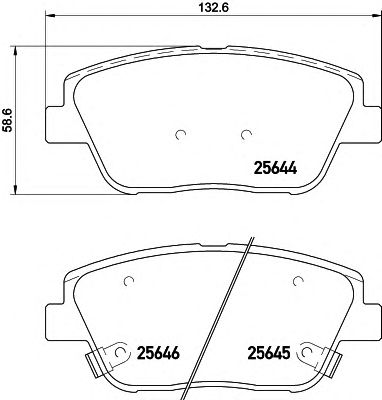 HELLA 8db355020551 -  Комплект тормозных колодок, дисковый тормоз