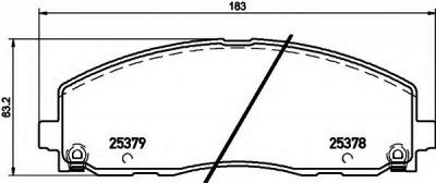 HELLA 8db355020571 -  Комплект тормозных колодок, дисковый тормоз