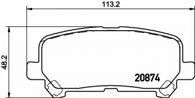 HELLA 8db355020601 -  Комплект тормозных колодок, дисковый тормоз