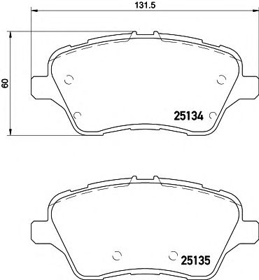HELLA 8db355020621 -  Комплект тормозных колодок, дисковый тормоз