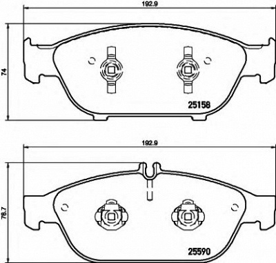 HELLA 8db355020681 -  Комплект тормозных колодок, дисковый тормоз