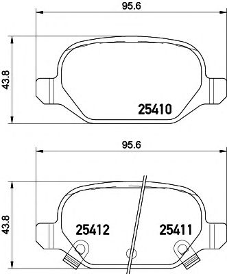 HELLA 8db355020751 -  Комплект тормозных колодок, дисковый тормоз