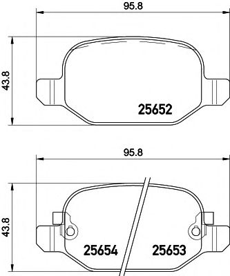 HELLA 8db355020761 -  Комплект тормозных колодок, дисковый тормоз