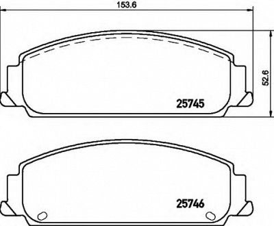 HELLA 8db355020861 -  Комплект тормозных колодок, дисковый тормоз
