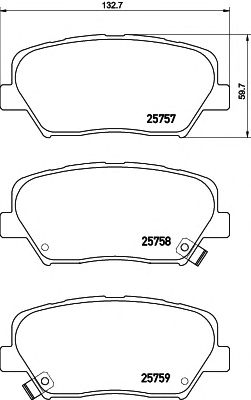HELLA 8db355020871 -  Комплект тормозных колодок, дисковый тормоз
