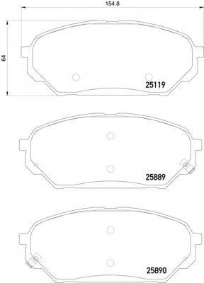 HELLA 8db355021231 -  Комплект тормозных колодок, дисковый тормоз