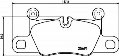 HELLA 8db355021351 -  Комплект тормозных колодок, дисковый тормоз