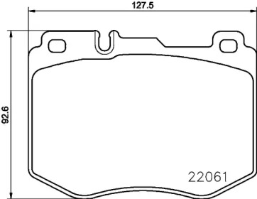 HELLA 8db355021671 -  Комплект тормозных колодок, дисковый тормоз