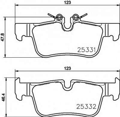 HELLA 8db355021681 -  Комплект тормозных колодок, дисковый тормоз