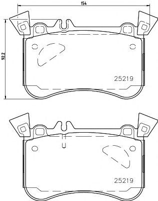 HELLA 8db355021771 -  Комплект тормозных колодок, дисковый тормоз