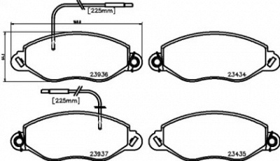 HELLA 8db355021841 -  Комплект тормозных колодок, дисковый тормоз