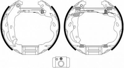 HELLA 8db355022471 -  Комплект тормозных колодок